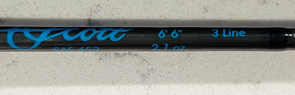 SCOTT SAS 3wt 6’6” (366-2) Fly Fishing Rod