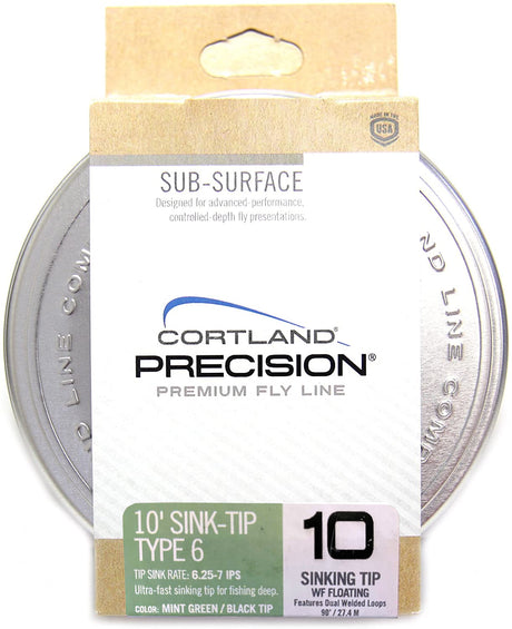 CORTLAND Precision Sub-Surface 10' Sink-Tip S6 Fly Line - Fintek